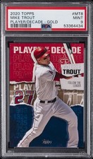 2020 TOPPS PLAYER OF THE DECADE GOLD #MT8 MIKE TROUT PSA 9