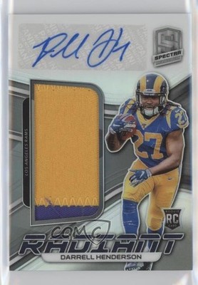 2019 Spectra Radiant Rookie Signatures Darrell Henderson RPA Patch Auto RC 0b3