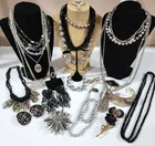 Vtg Monet Trifari Goldette Marvella Locket Flower Necklace Earring Brooch Lot