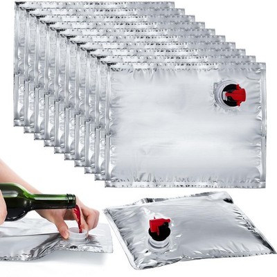 WUWEOT 10 Pack Wine Bladders, 2L Leakproof Wine Purse Refill Bags Liquid Repl...
