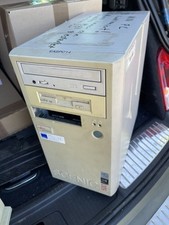 Retro PC Intel Pentium mit Windows 98 MicroStep Control Wasserstrahlmaschine