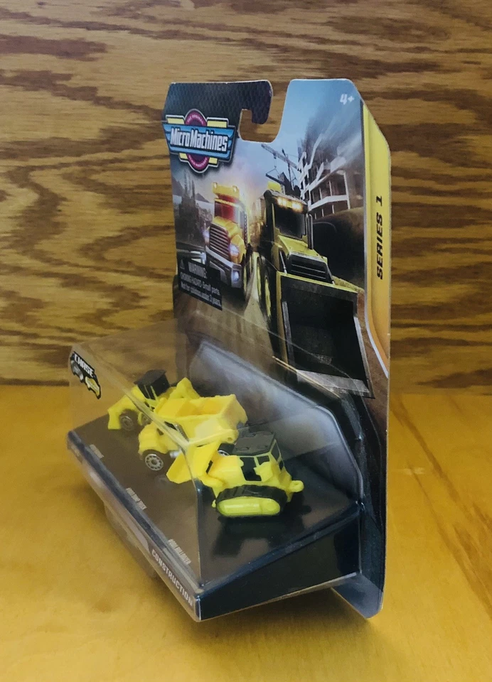 Micro Machines Construction Set Series 1 Backhoe Dump Truck Bulldozer Hasbro - Image 4 of 4