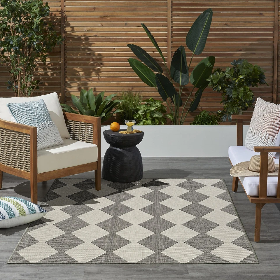 Tapete de área Home Home Positano tecido carvão 4' x 6' - Imagem 3 de 4