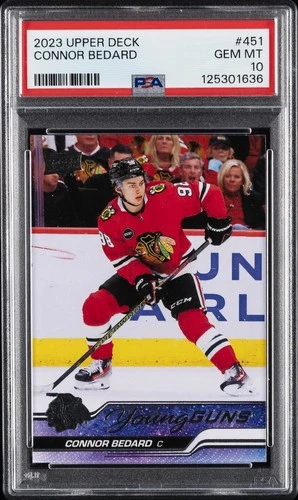 2023 UPPER DECK #451 CONNOR BEDARD ROOKIE RC PSA 10