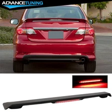 For 09-13 Toyota Corolla OE Style Trunk Spoiler W/ 3RD LED Light Matte Black