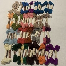 Lot Vintage Persian Needlepoint & Crewel Wool Mixed Colors (100 Pieces)