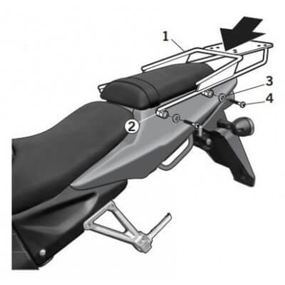 Shad Top Box Fitting Kit For Daelim Roadwin 125 Fi Models - Image 10