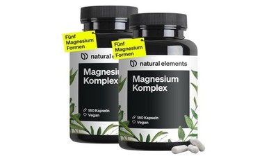 2 x natural elements Magnesium Komplex - Premium - 2x180 Kapseln - 400mg element