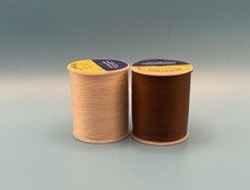 Job Lot 2  X 1000m Beige & Brown  Korbond Polyester Extra Strong Thread C2023