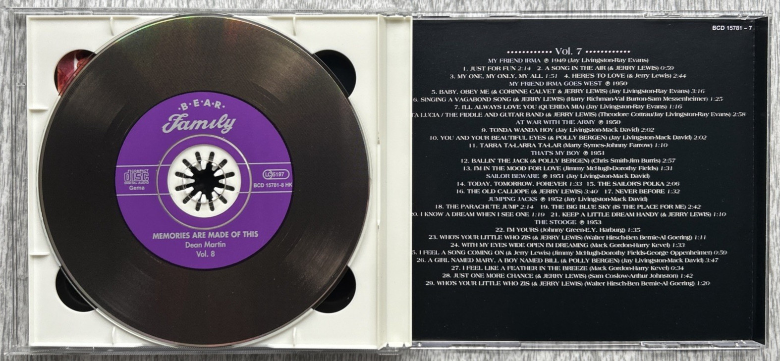 DEAN MARTIN "Memories Are Made Of This" 8xCD Bear Family Records – BCD 15781 HK