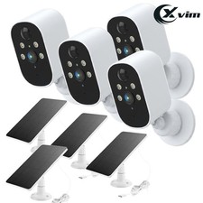 4Pcs Wireless Solar Battery Camera Outdoor Wi...