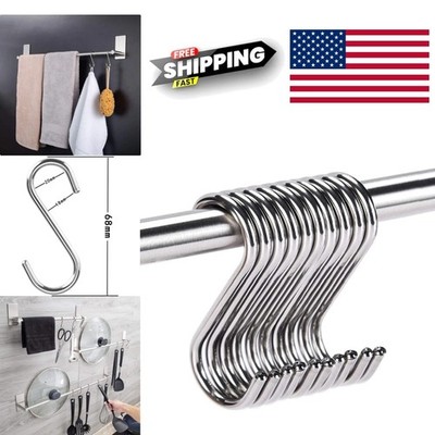 Solid Forged S Hooks 3 Inch 20 Pack for Industrial Home and Outdoor Applications
