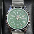 Vintage Refurbished Green Seiko Automatic Day/Date Japan Men's Wrist Watch