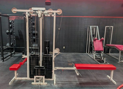 4 Station Cable Stack Machine (Lat Pd, Low Row, Dual Tricep Stacks) | eBay