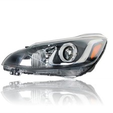 1 Pc Headlight Assembly Halogen Headlamp Projector Black Housing Driver Side Rep