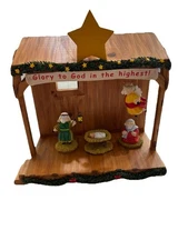 Really Woolly Pageant Nativity DaySpring Christmas and 4 Pieces Plus Stage