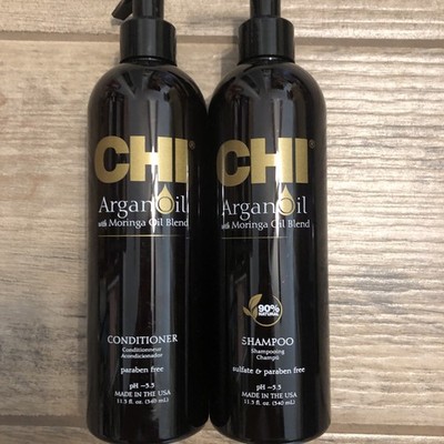 CHI Argan Oil Plus Moringa Oil Shampoo & Conditioner 11.5oz New & Authentic Duo