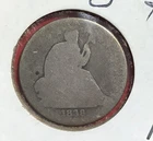 1838 US Seated LIBERTY SILVER Dime! Early Date! Old US Coin!