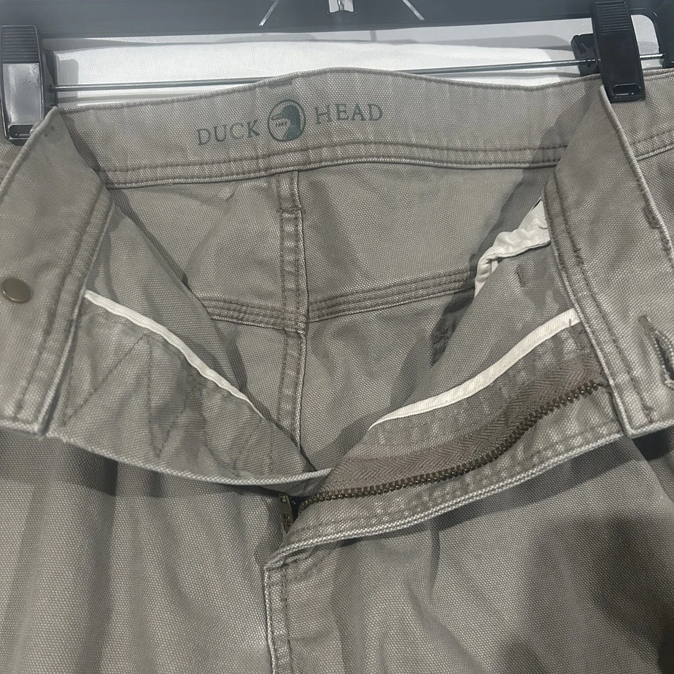 Мужские джинсы Duck Head с пятью карманами на булавках холщовые бежевые размер 38 x 30 - Изображение 4 из 4