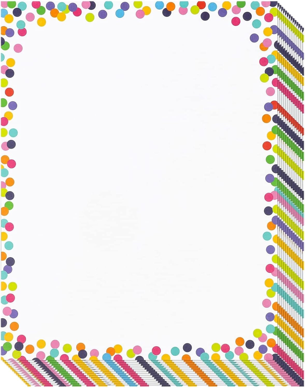 96 Sheets Decorative Confetti Stationary Paper for Classroom Awards, Birthday In