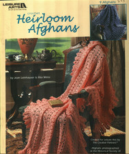 HEIRLOOM AFGHANS 9 CREATIVE DESIGNS LEISURE ARTS CROCHET PATTERN BOOK