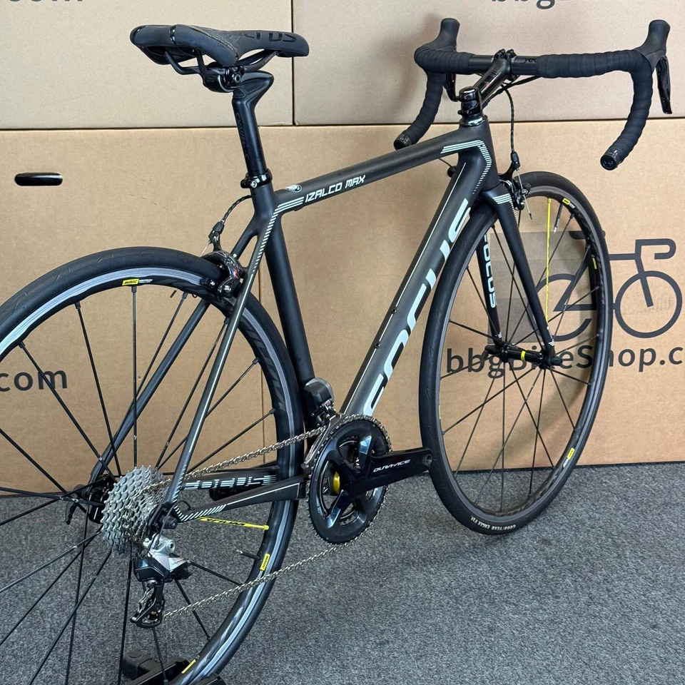 Bicicleta de carretera Focus Izalco Max usada, 13 lb de carbono para escalada, Dura-Ace Di2, 2017, 54 cm Foto 3 de 4