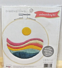 Dimensions Learn- A -Craft Embroidery Kit - Sunset - 6 " Hoop Included