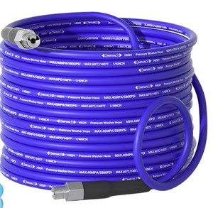 NIFUAL 100FT Sewer Jetter Kit for Pressure Washer, 5800PSI Drain Cleaner Hose 1/