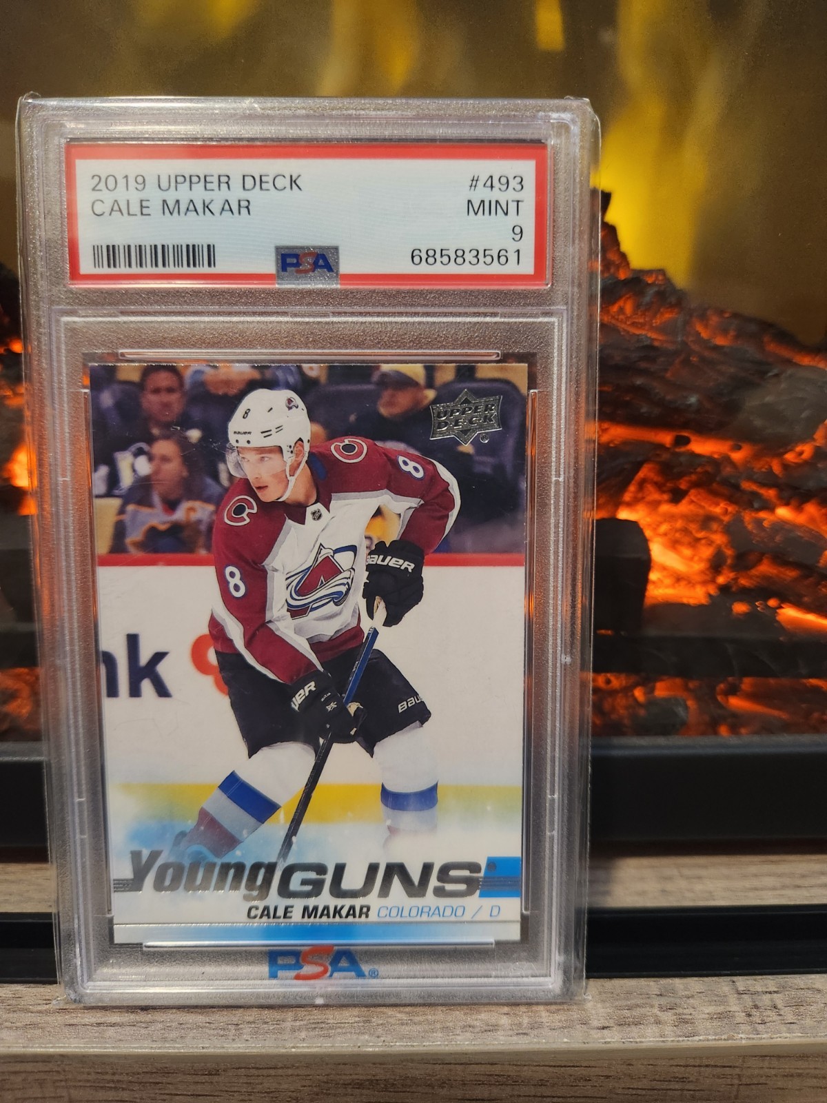 Cale Makar 2019-20 Upper Deck #493 RC Young Guns PSA 9
