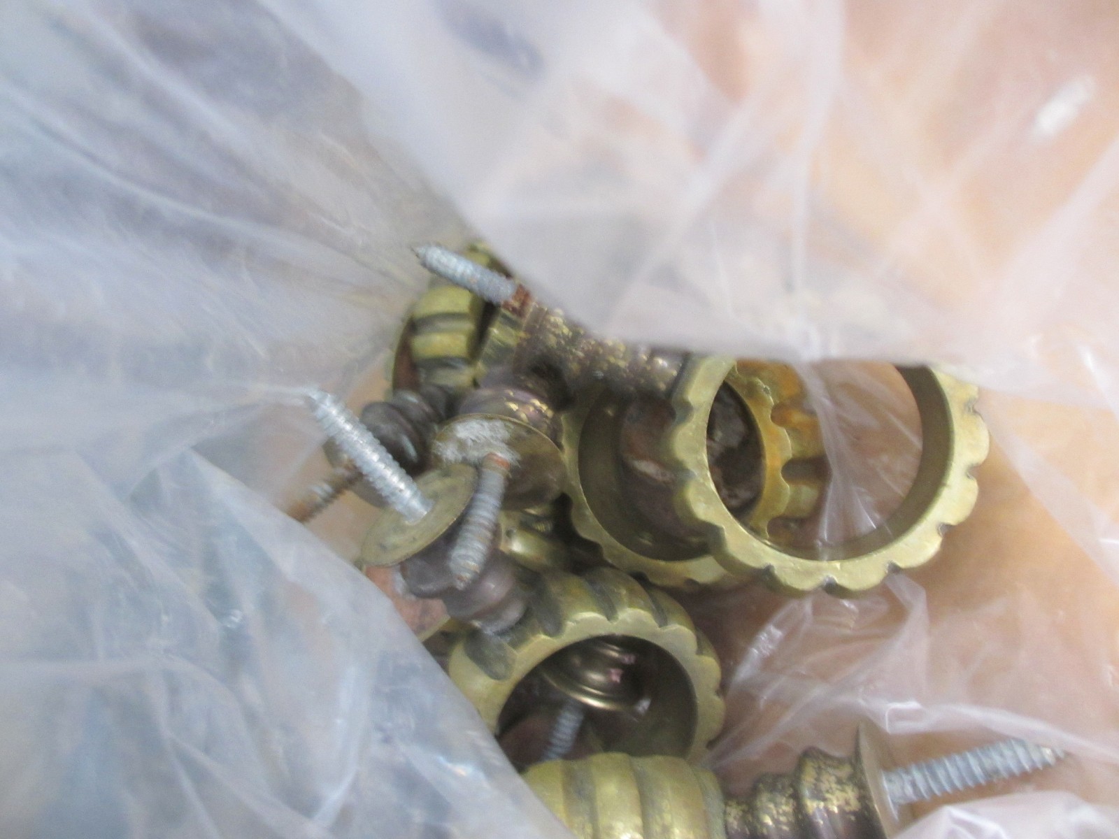 Antique Brass Curtain Pole Holder Hand Rail Bracket Old Hanger Victorian £15each