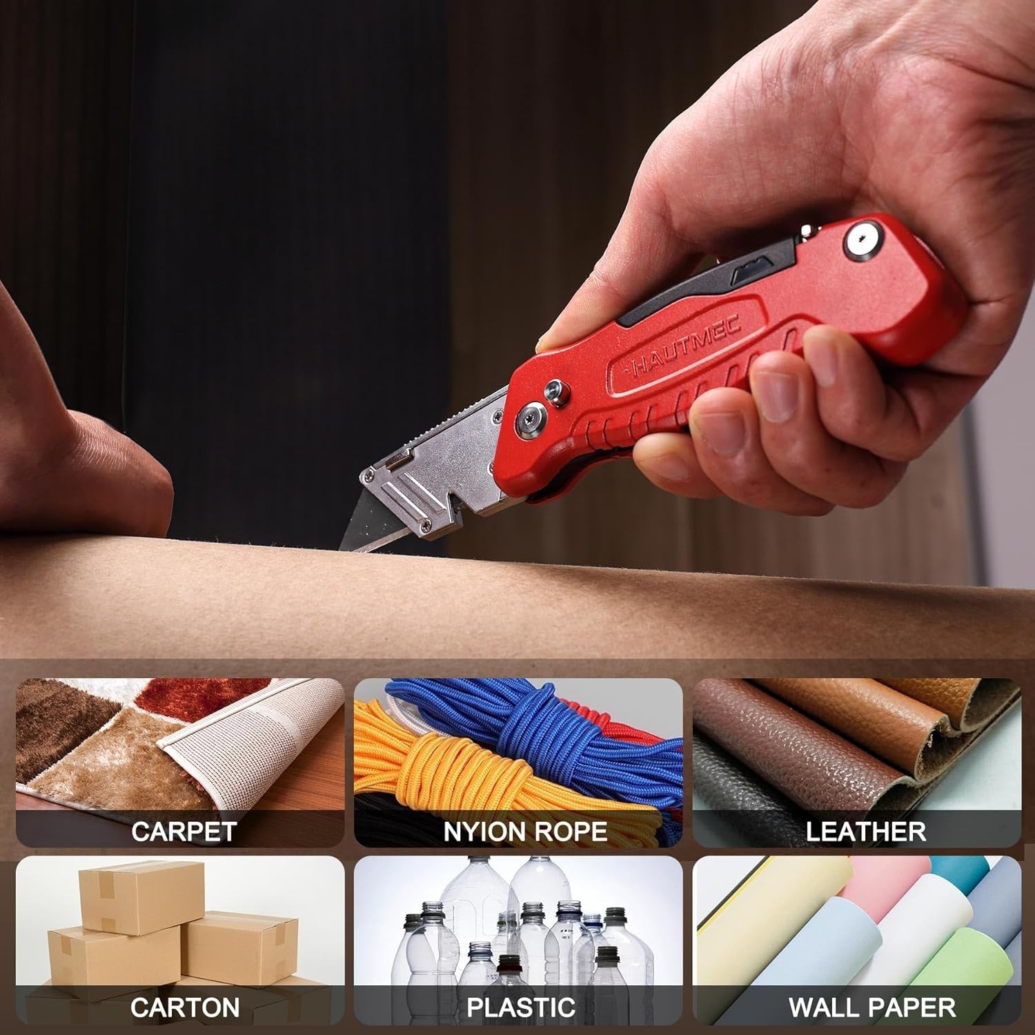 Compact Multitool Knife with Aluminum Handle Blade Storage and Safety Features