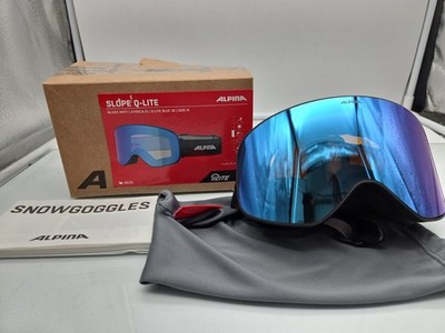 Alpina Skibrille SLOPE Q-LITE Blue S2 Black Matt Größe M schwarzmatt