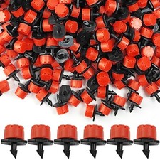 200PCS 360 Degree Adjustable Irrigation Drippers Sprinklers 1/4 Inch Emitters