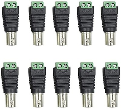 Female Jack to AV 2 Screw Terminal Connector for Coaxial CAT 5 to CCTV BNC Camer