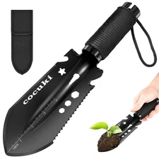 Portable Backpacking Trowel, 9 in 1 Mini Hand Camping Shovel, Ultralight Hori...