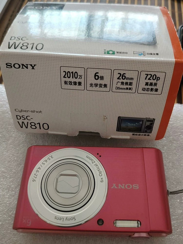 Sony CyberShot DSC W810 20.1 MP Digital Camera W/Battery & Charger &Card English