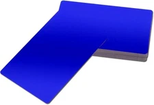 50 Pack Metal Business Cards Blanks 3.4 inches x 2.1 inches, Dark Blue 