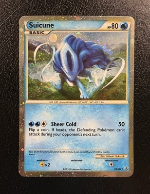 Pokémon TCG Suicune HGSS21 Promo Holo With Swirls LP/MP