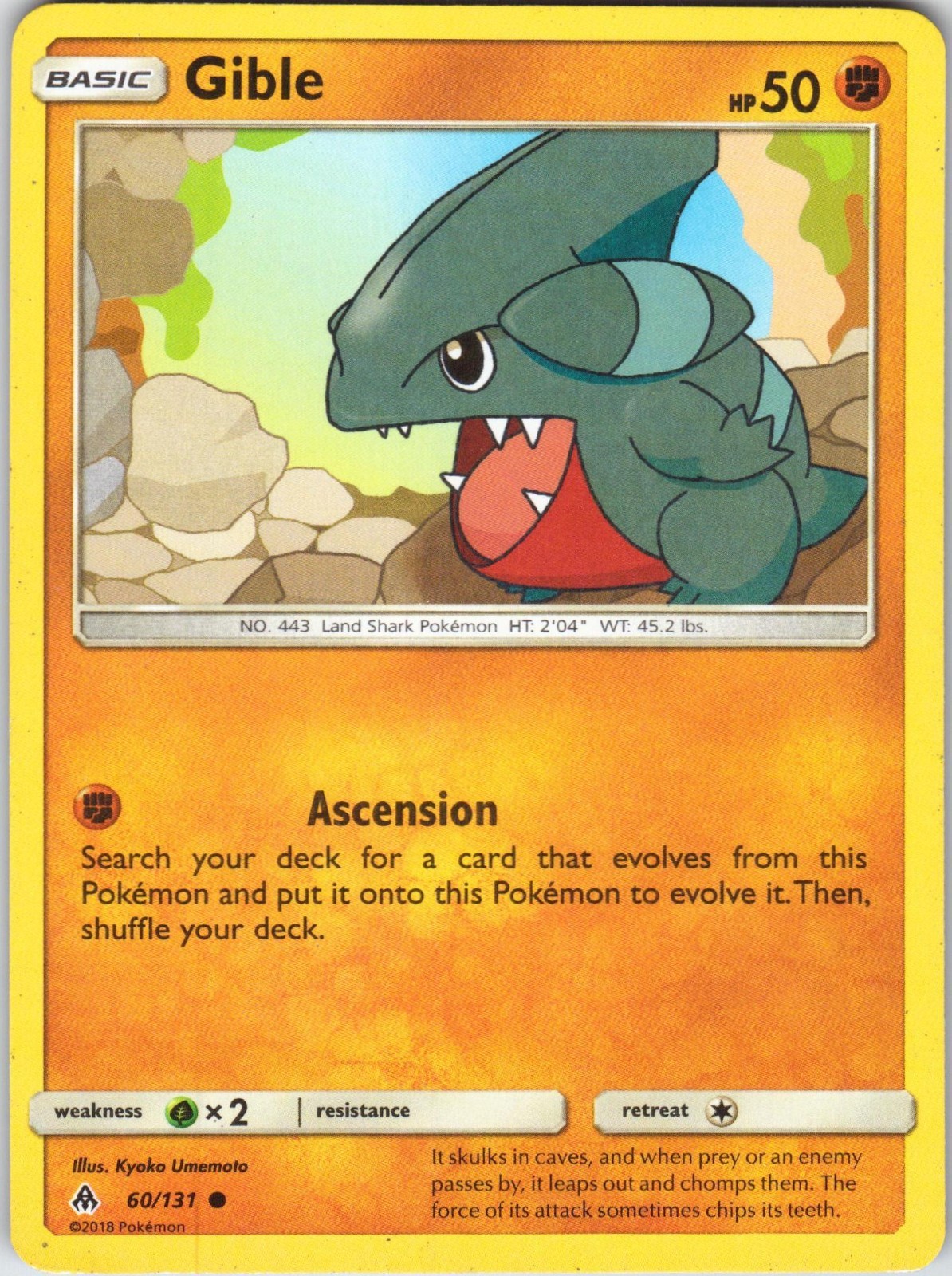 Gible – Pokémon TCG SM Forbidden Light 60/131 Common MP