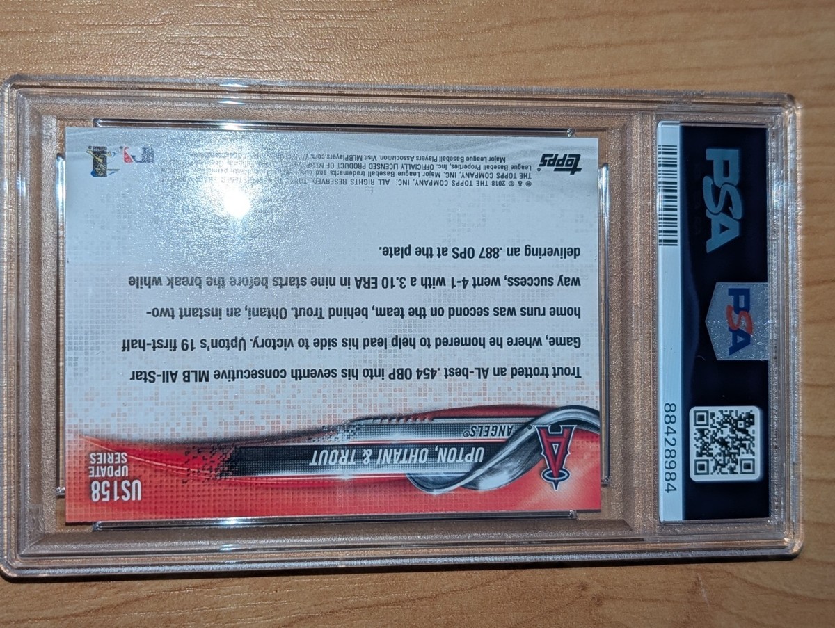 2018 Topps Update Shohei Ohtani & Trout Next Stop Rookie RC #US158