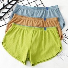 Men Boxer Shorts Breathable Loose Fit Striped Comfortable Underwear Sleepwear