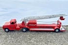 Vintage TONKA TFD No 5 Giant Hydraulic Aerial Ladder Firetruck 1950's 32" USA