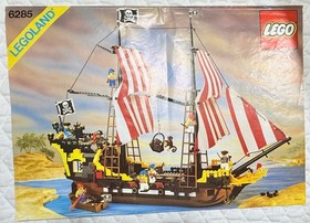 1989 LEGO 6285 VINTAGE Pirates Black Seas Barracuda Near Complete w/Book & Box