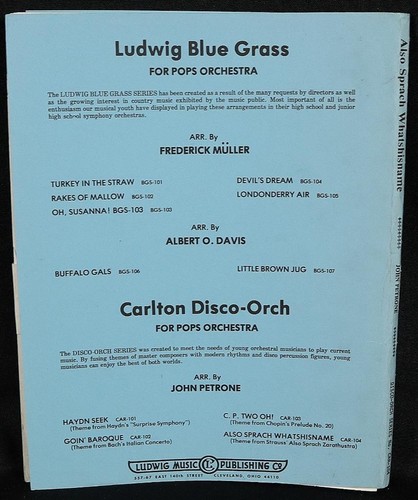 Also Sprach Whatshisname Sheet Music Score by John Petrone Carlton Music Company - Picture 8 of 8