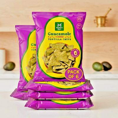  Guacamole Flavored Tortilla Chips   6 Pack (18 oz Each) 