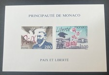 MONACO blocs spéciaux n°26  EUROPA PAIX ET LIBERTE TB NEUF ** non dentelé