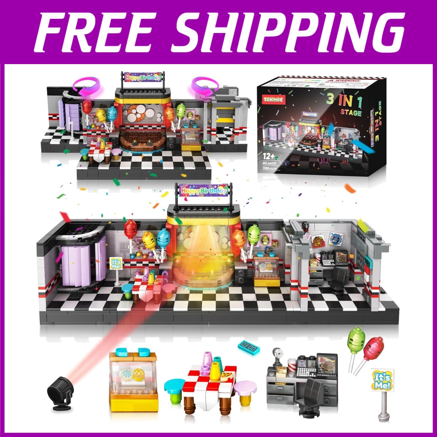 Five Nights Security Breach Building Blocks Toy Set
