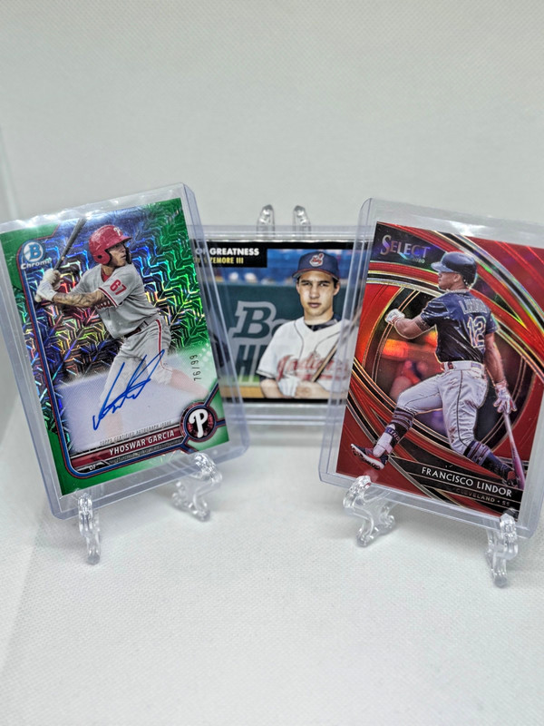 Numbered# 3 Card Baseball Lot 1 Patch and Auto From Yhoswar Garcia🖋🔥