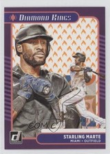 2021 Panini Donruss Diamond Kings On Fire 10/75 Starling Marte #17 0g65