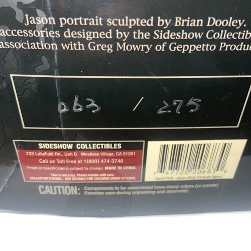 Sideshow Jason Voorhees 1/4 Scale Statue Freddy vs Jason #65/295 Dmg - Picture 2 of 9